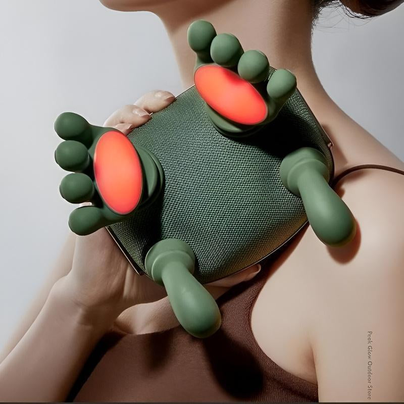 Master Hand N7-Green Cervical Spine Massager with Advanced Kneading Technology for Deep Muscle Relaxation & Hot Compress Function for Neck & Shoulder Tension Relief - Daily