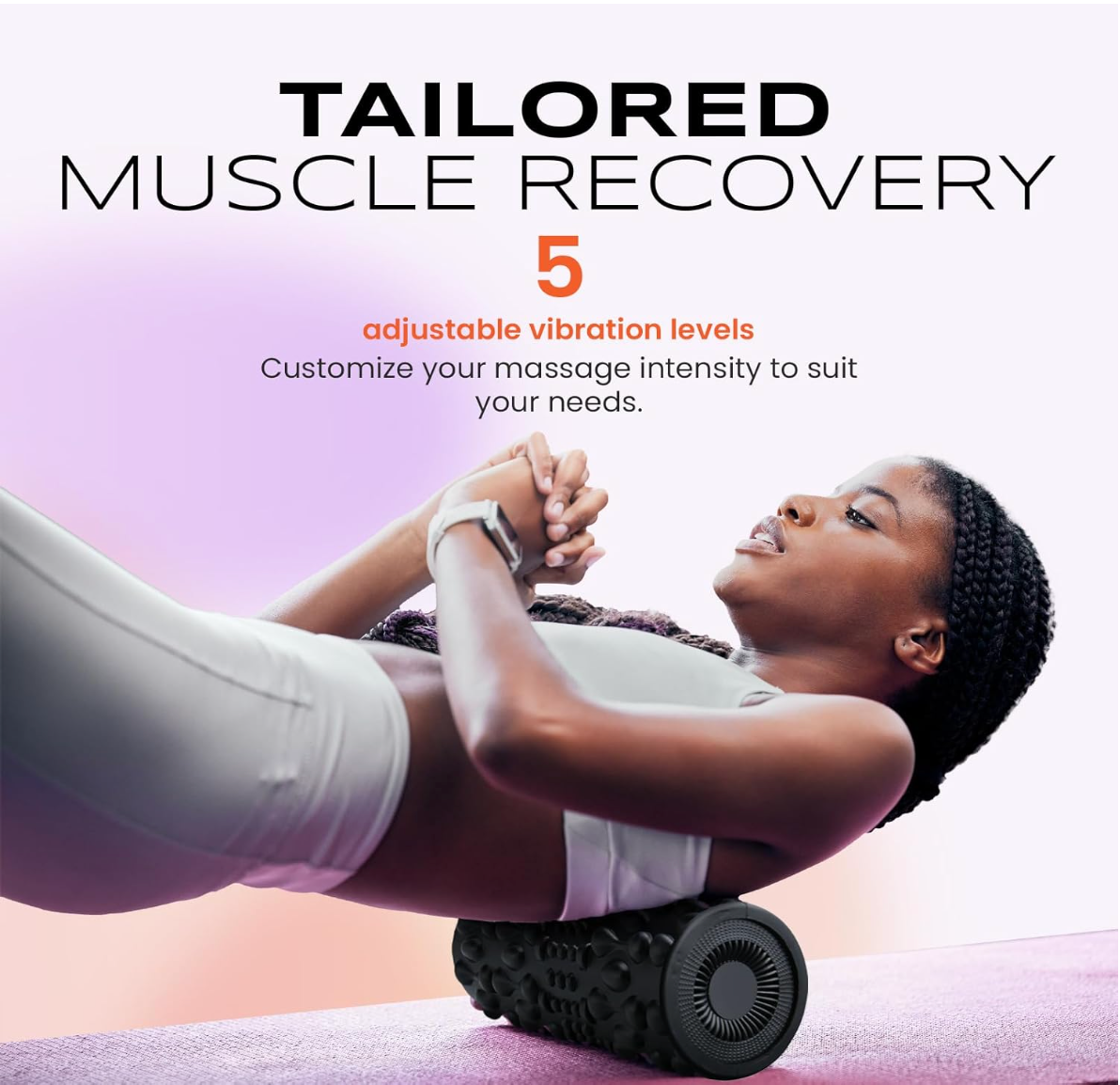 High-Intensity 5-Speed Vibrating Foam Roller – Deep Muscle Recovery & Pain Relief