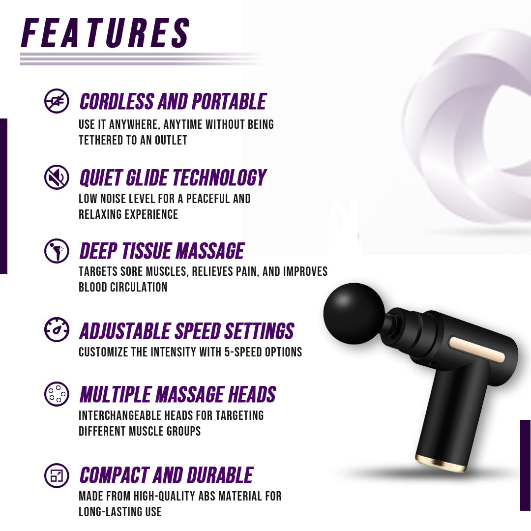 Muscle Massage Gun – Deep Tissue Percussion Therapy for Pain Relief & Recovery